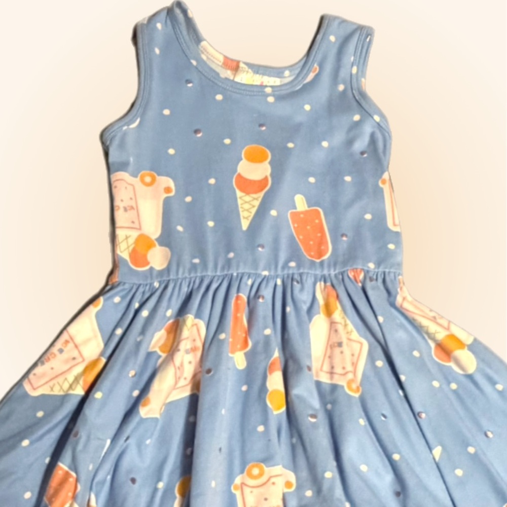 Dot Dot Smile DDS Tank Twirl Dress - Ice Cream Design Size 5/6